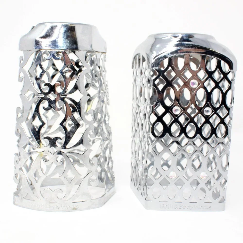 Bath And Body Works Silver Metal Soap Holders Fits Older Style Soaps Lot Of 2
